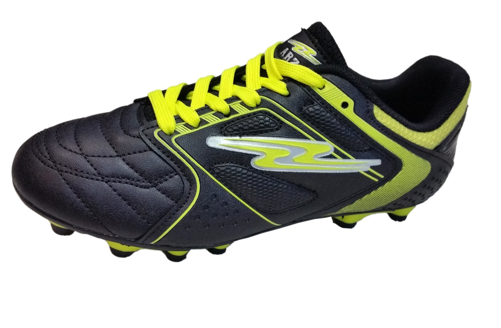 Arza Furios Firm Ground Soccer Shoes  Black/Yellow For Adult(Soccer Cleats)