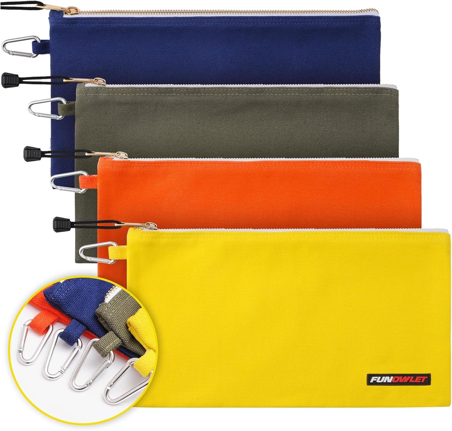Utility Canvas Zipper Tool Bag - Heavy Duty Tools Pouch