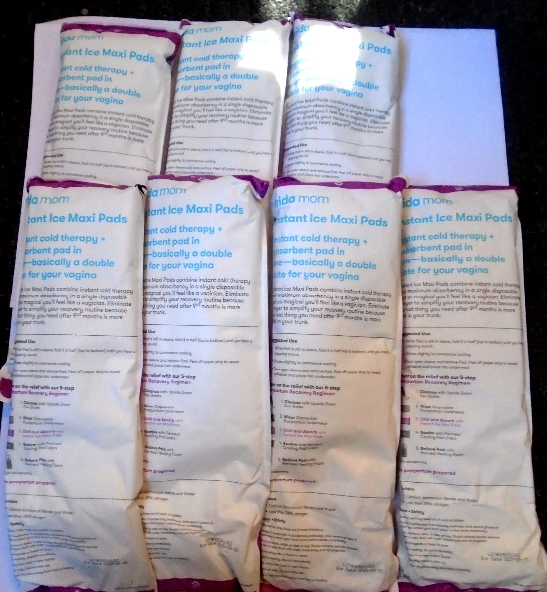 Frida Mom Instant Ice Maxi Pads for Postpartum Recovery 7 Count