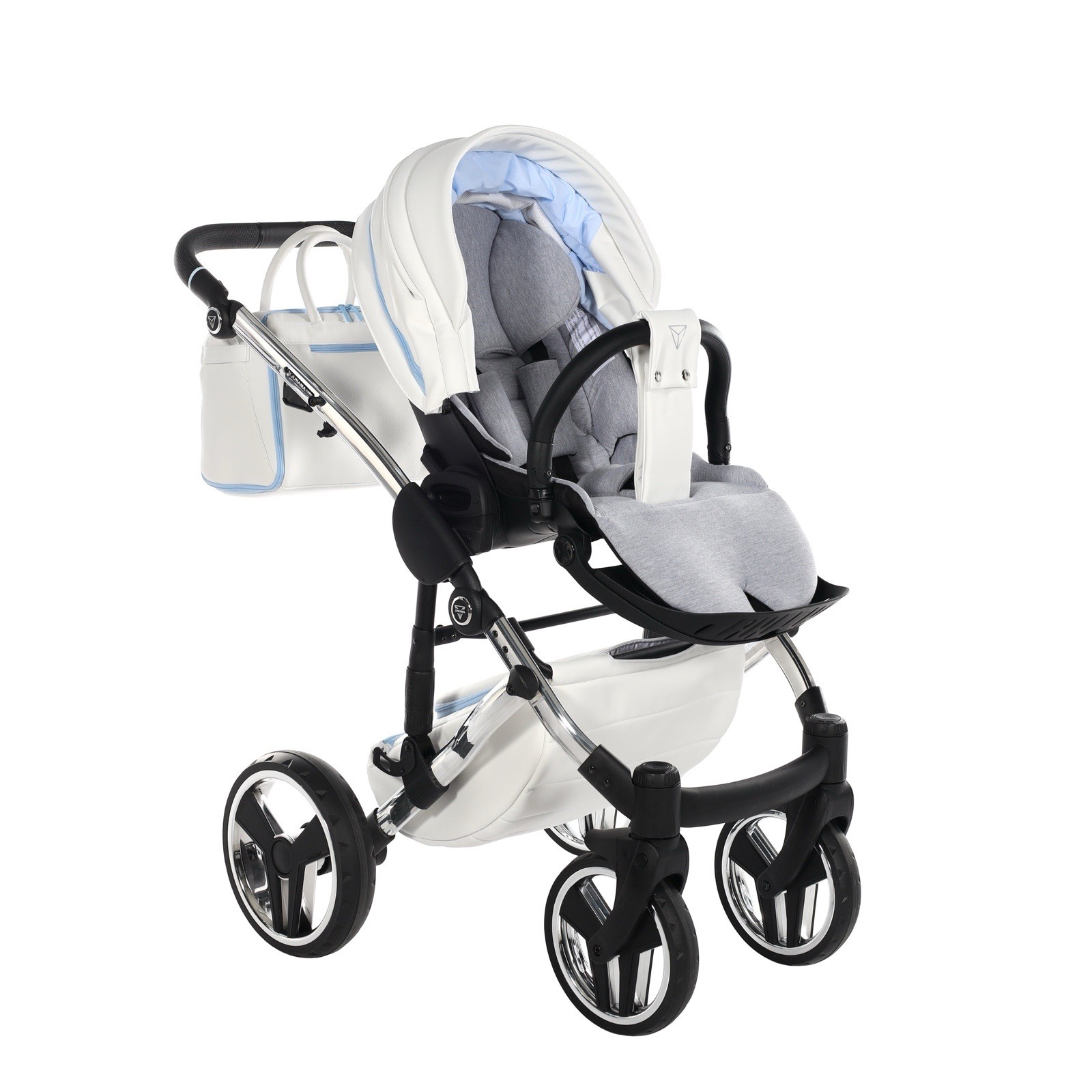 Junama Diamond Candy Stroller White Blue W/bassinet