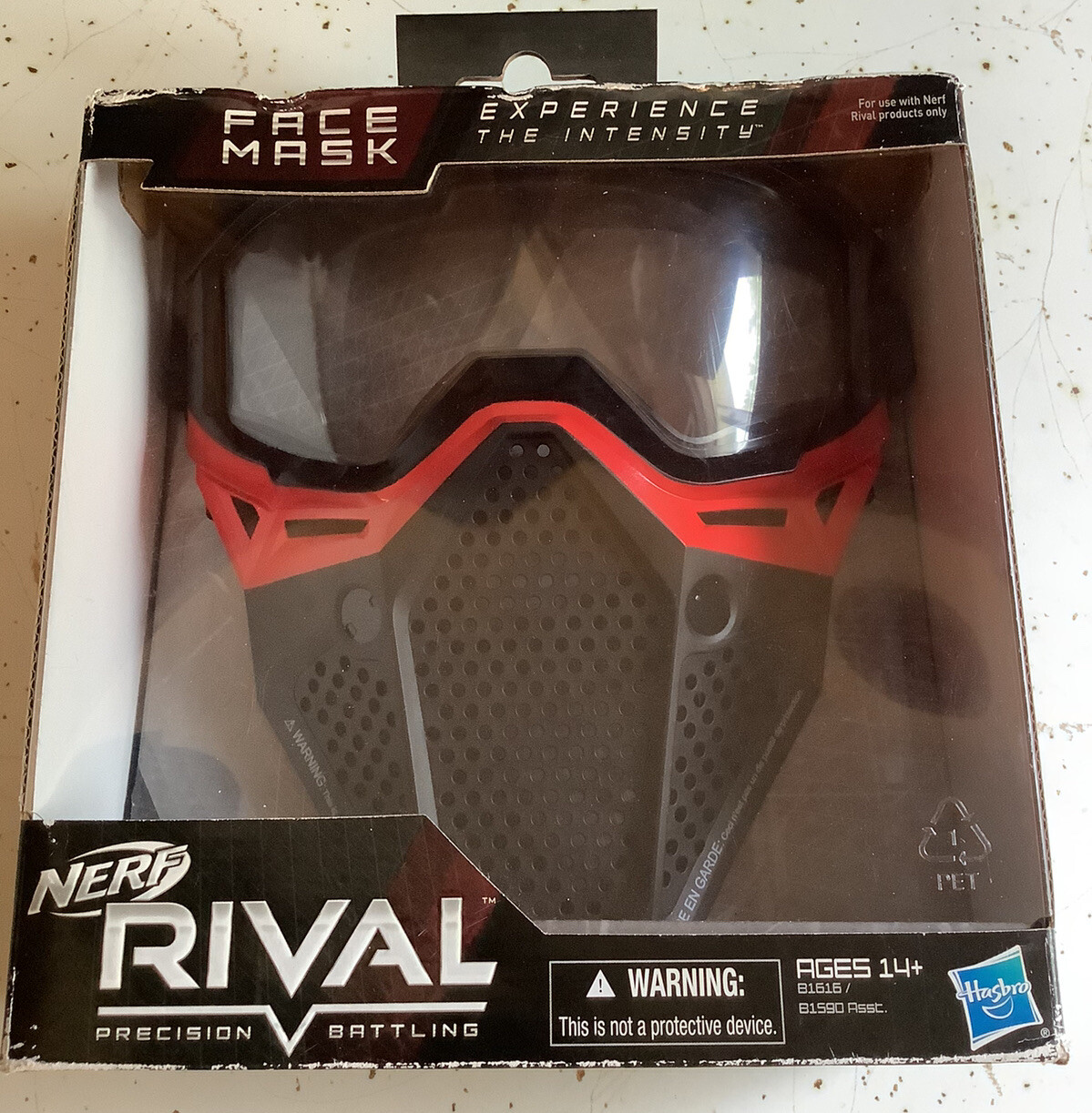nerf rival face mask Red Hasbro New In Box The Box Show Some Wear