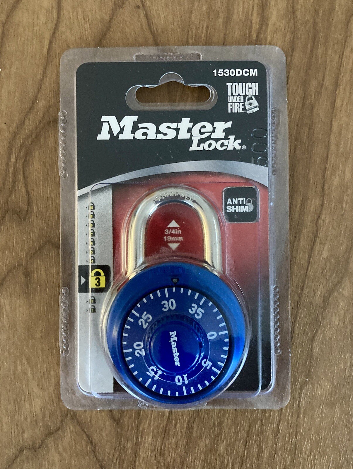 Master Lock Combination Padlock Anti-Shim Blue 1530DCM *New*