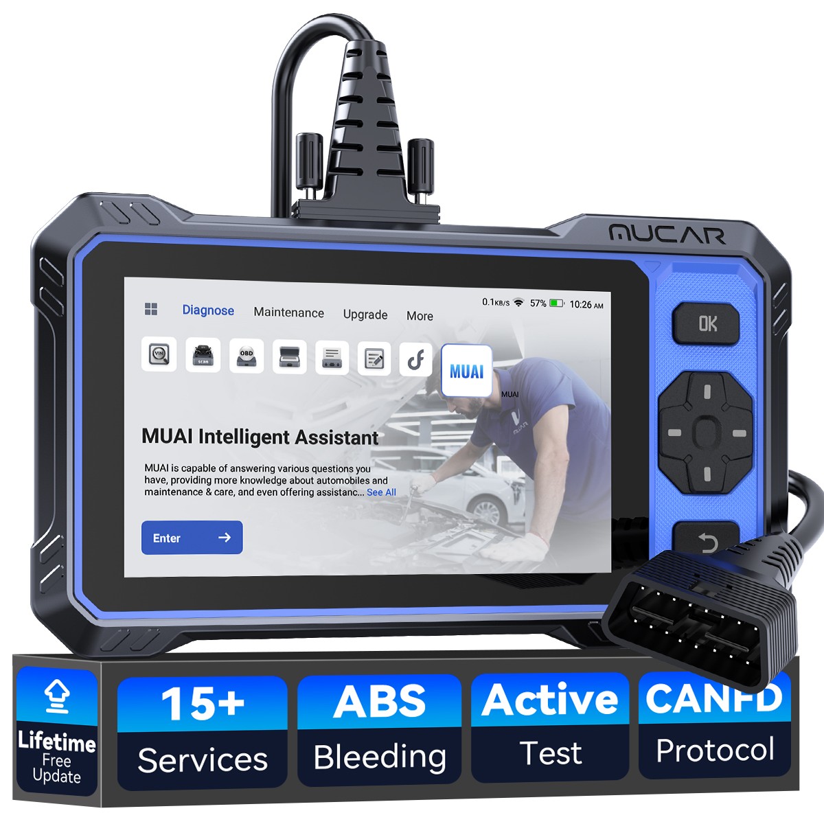 2026 NEW Mucar 632 Car Diagnostic Tool OBD2 Scanner SRS ABS ENGINE Code Reader