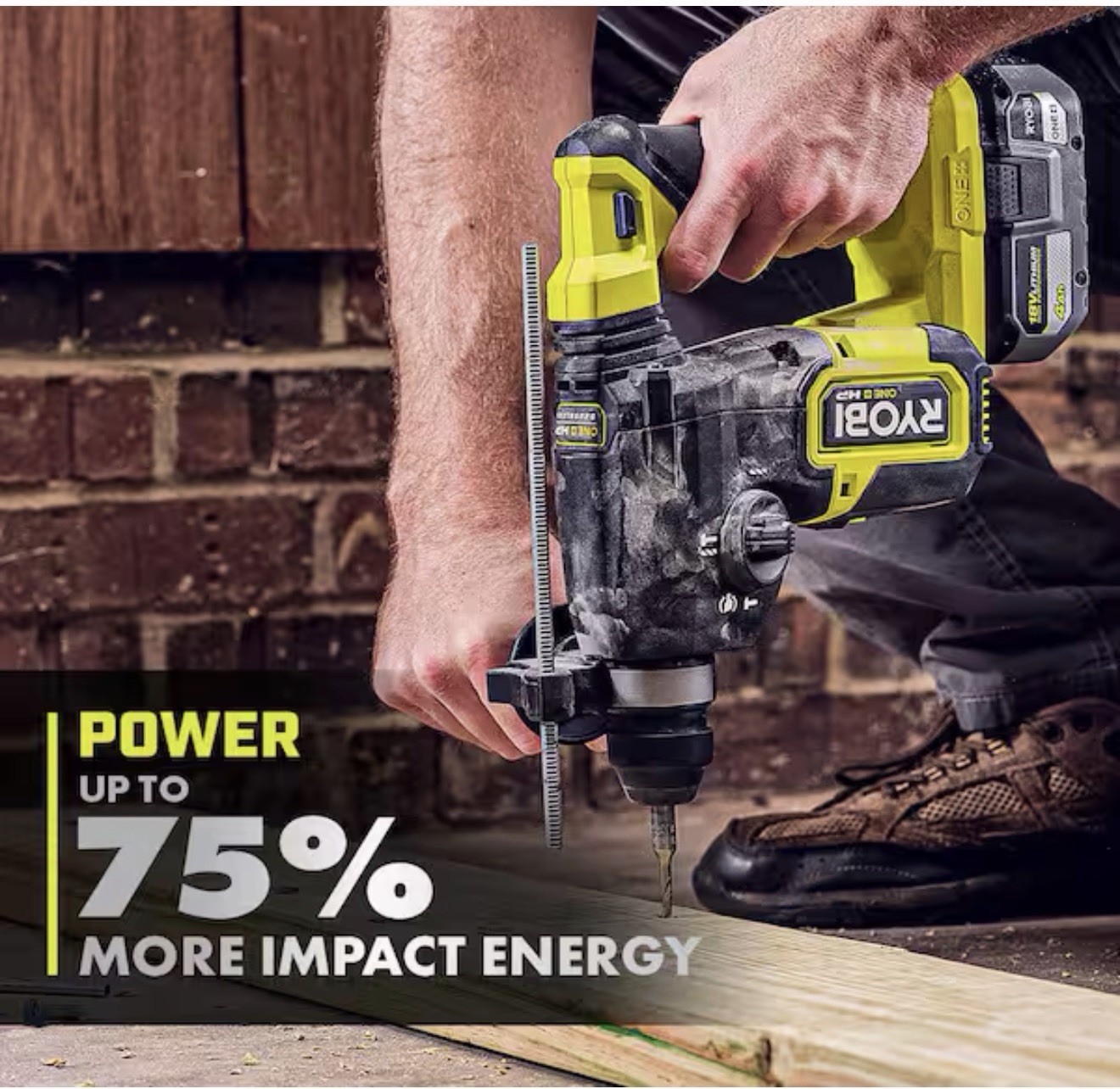 Ryobi P223 18V 1 inch Cordless Rotary Hammer Drill