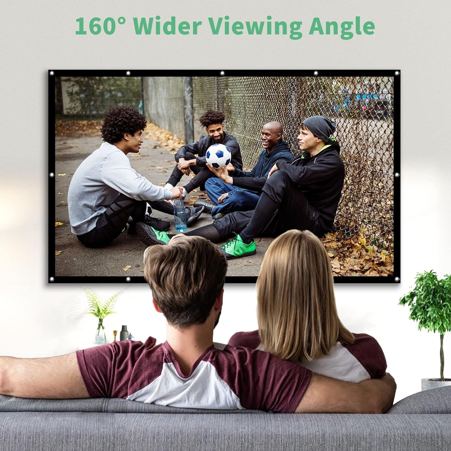 Versatile 100-Inch HD Projector Screen - Ideal for Home Theaters & Presentations