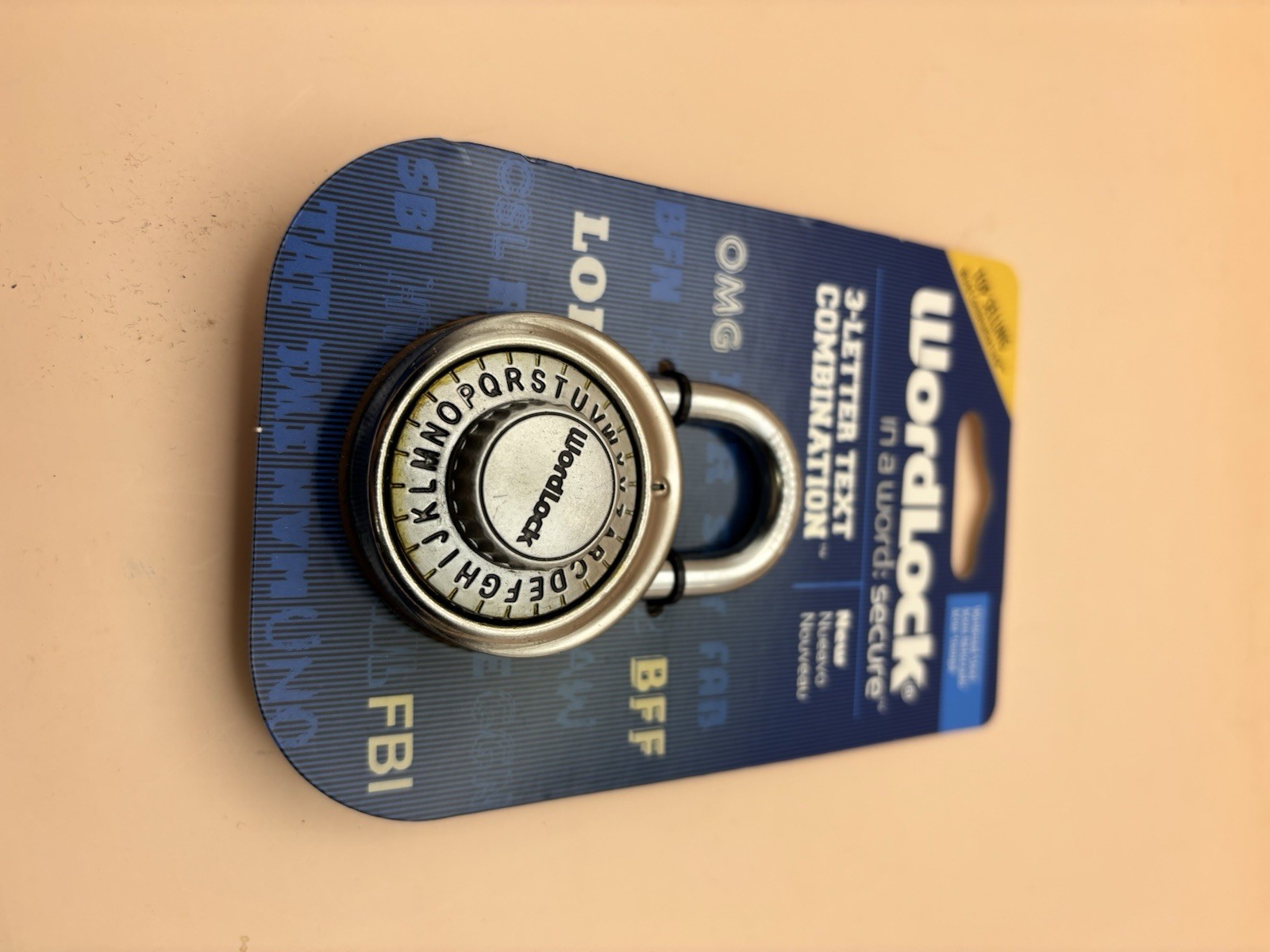 WordLock 3-Letter Text Word Combination Lock Purple only
