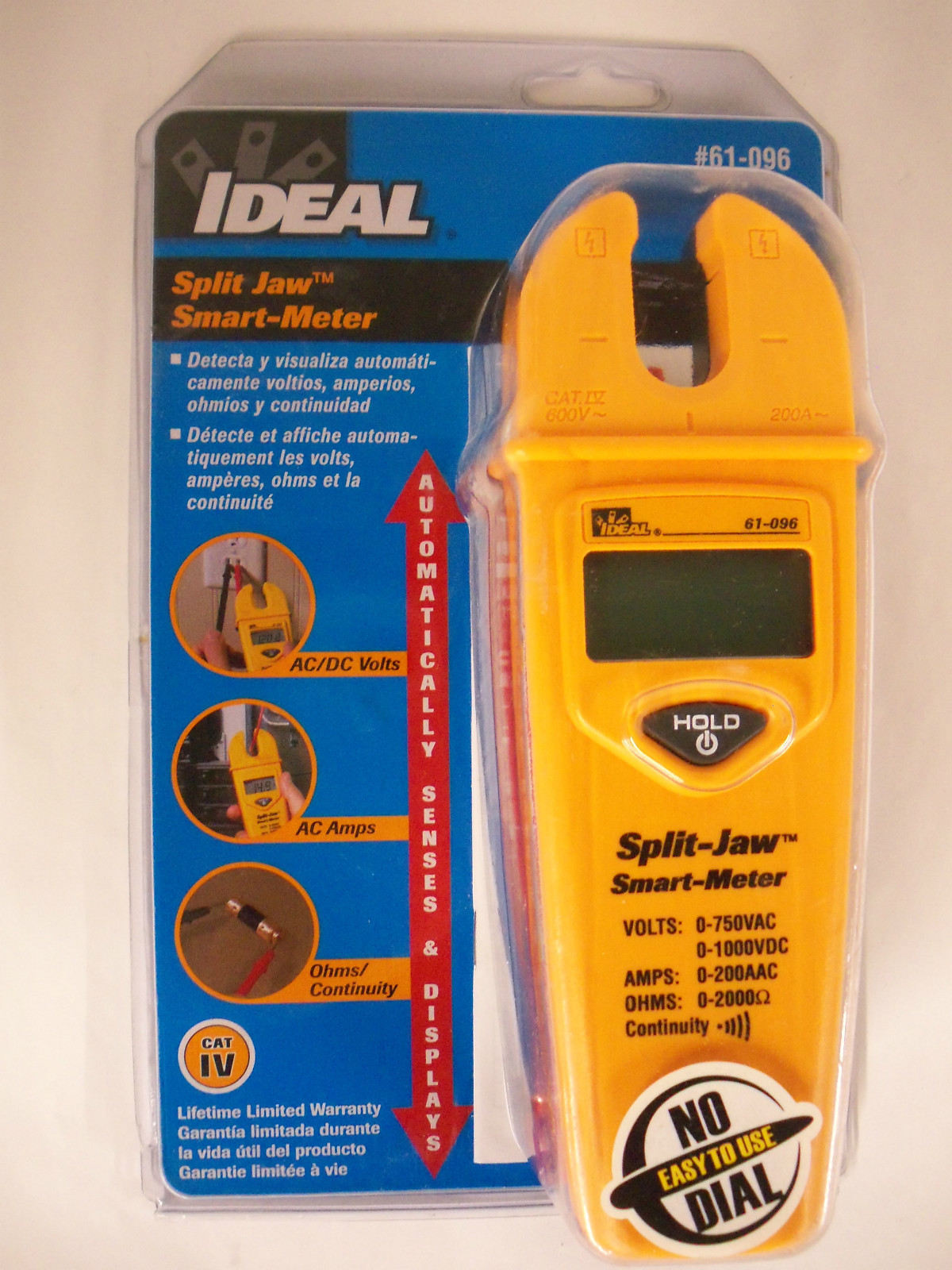 IDEAL Split Jaw Smart Meter Multimeter, LIFETIME WARRANTY, FREE SHIPPING, NEW