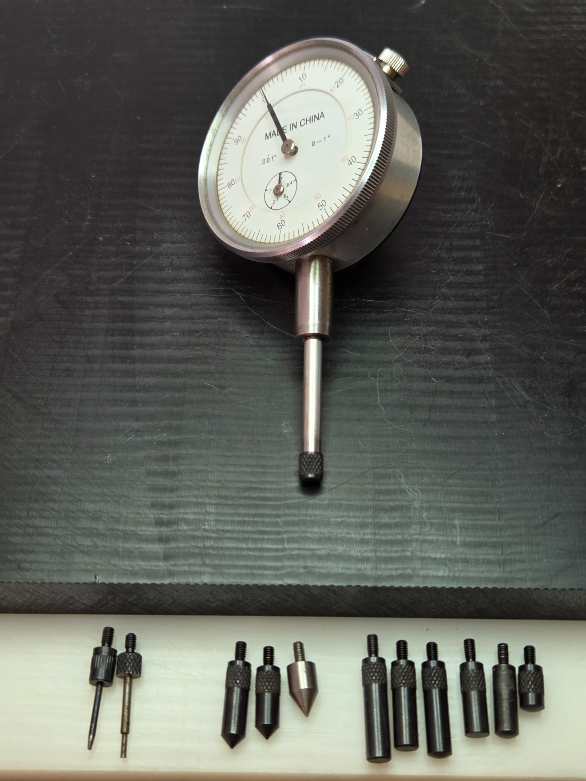 1 Inch Precise Dial Indicator 0.001 Inch Graduation Lug Back Gauge with Tips