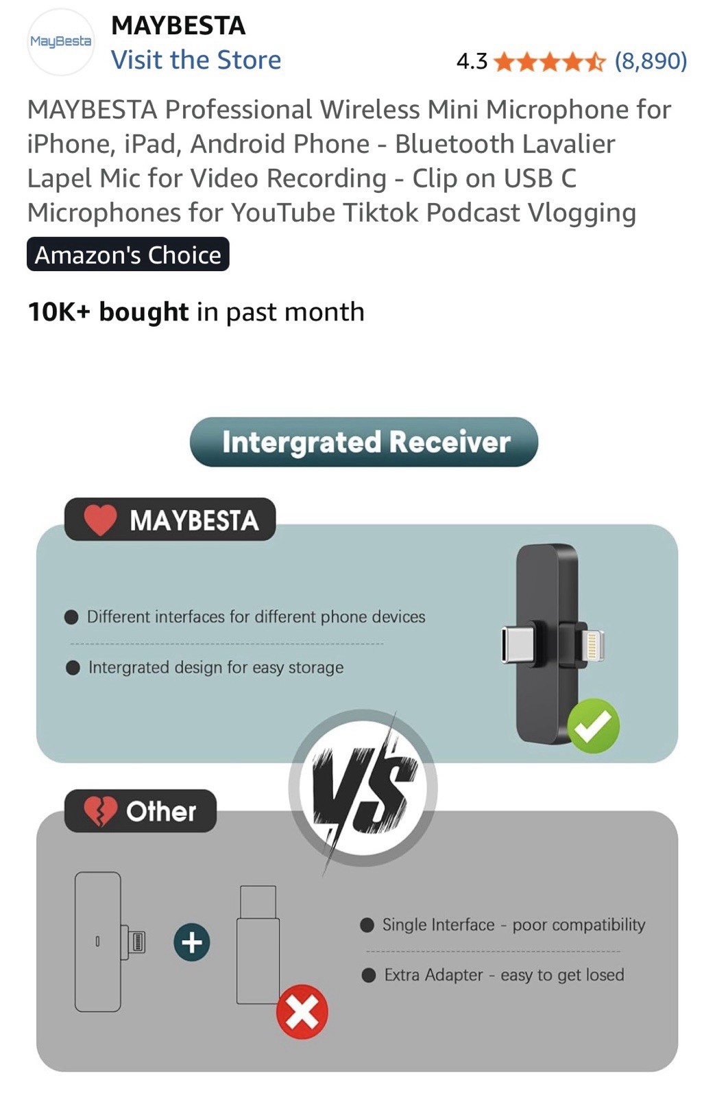 Wireless Mini Lavalier Microphone
