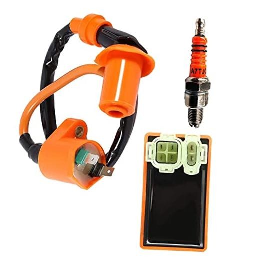 Performance Racing 6 Pins AC CDI Box + Ignition Coil + Spark Plug for Gy6