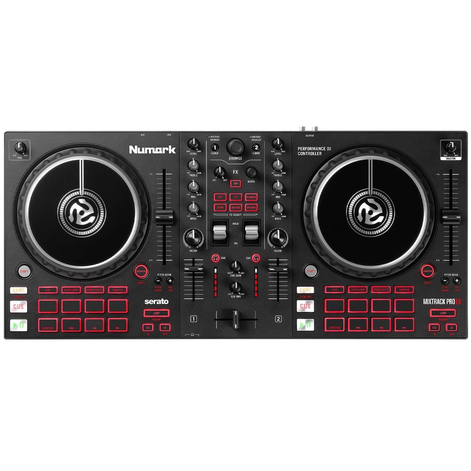 Numark Mixtrack Pro FX Effects 2-Deck Serato DJ Controller w Flight Case