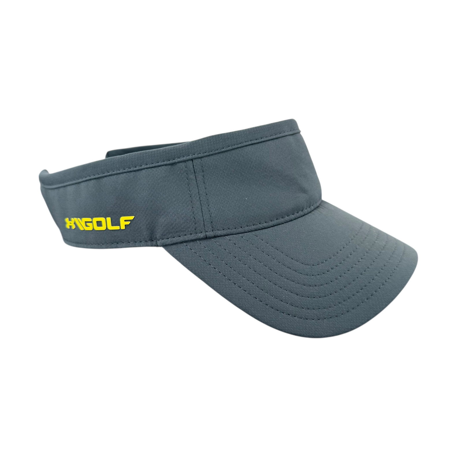 Under Armour Golf Visor Gray Green Logo Adjustable Strap OSFA Outdoor Active EUC