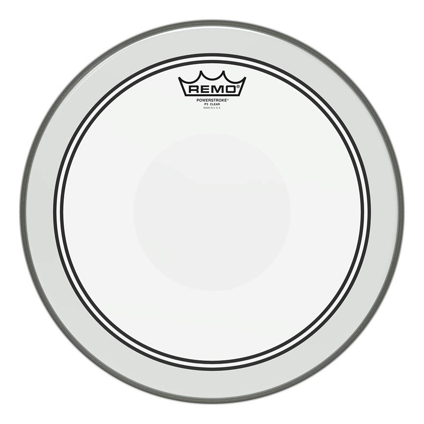 Remo Powerstroke P3 Clear Drum Head, Top Dot, 14"