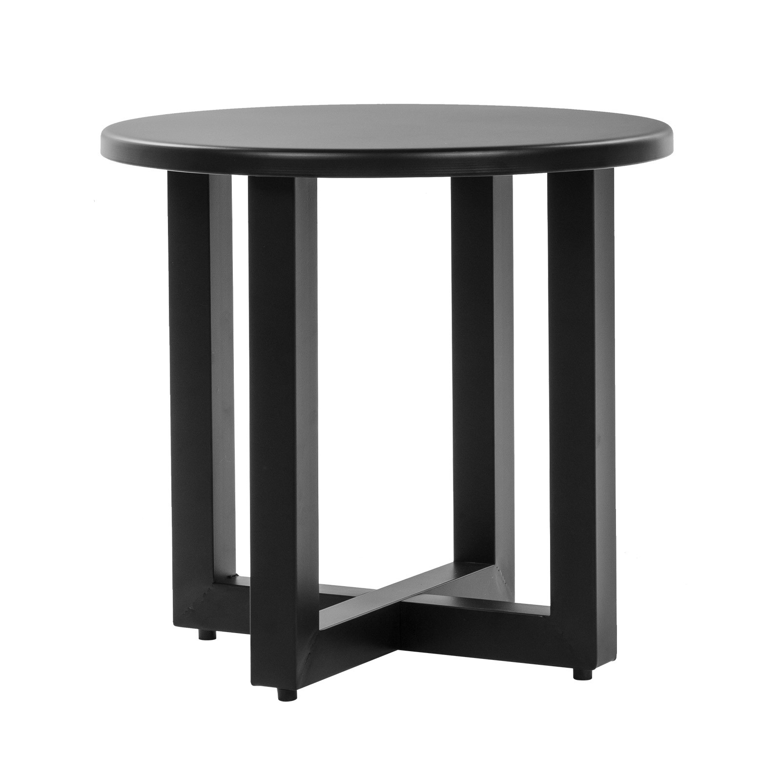 End Table Side Table Coffee Bistro Table for Indoor Outdoor, Black