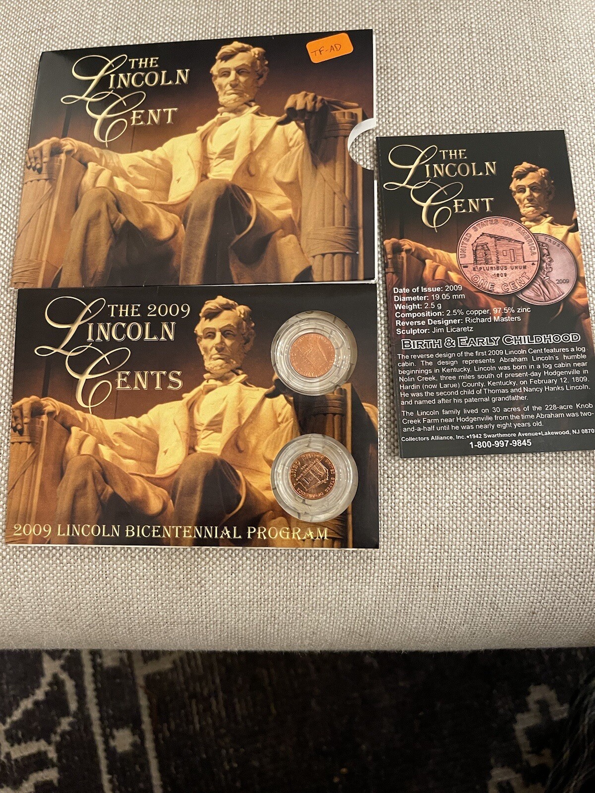 ID 1469.  2009 P & D Birth And Early Childhood Cent Two Coin Set