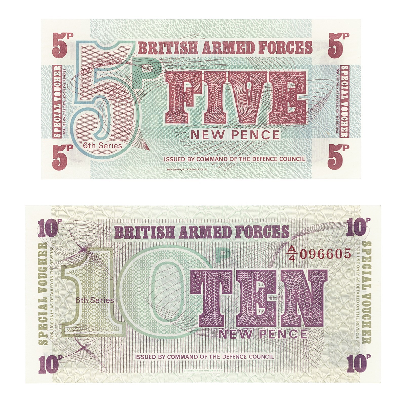 Great Britain Set of 2 diff. 5 and 10 Pence BAF 1970's AU-UNC.