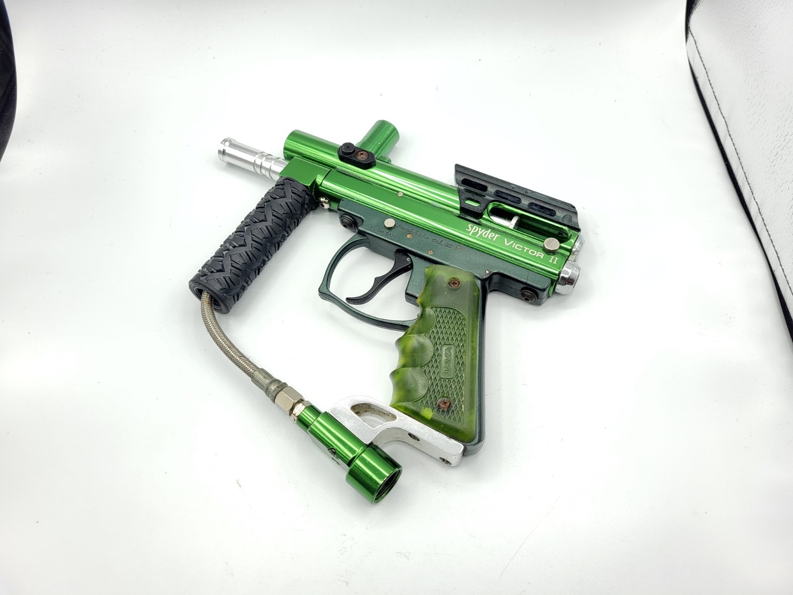 SPYDER VICTOR II Tactical Paintball Gun SEMI-AUTO CAL.68 UNTESTED AS-IS Green