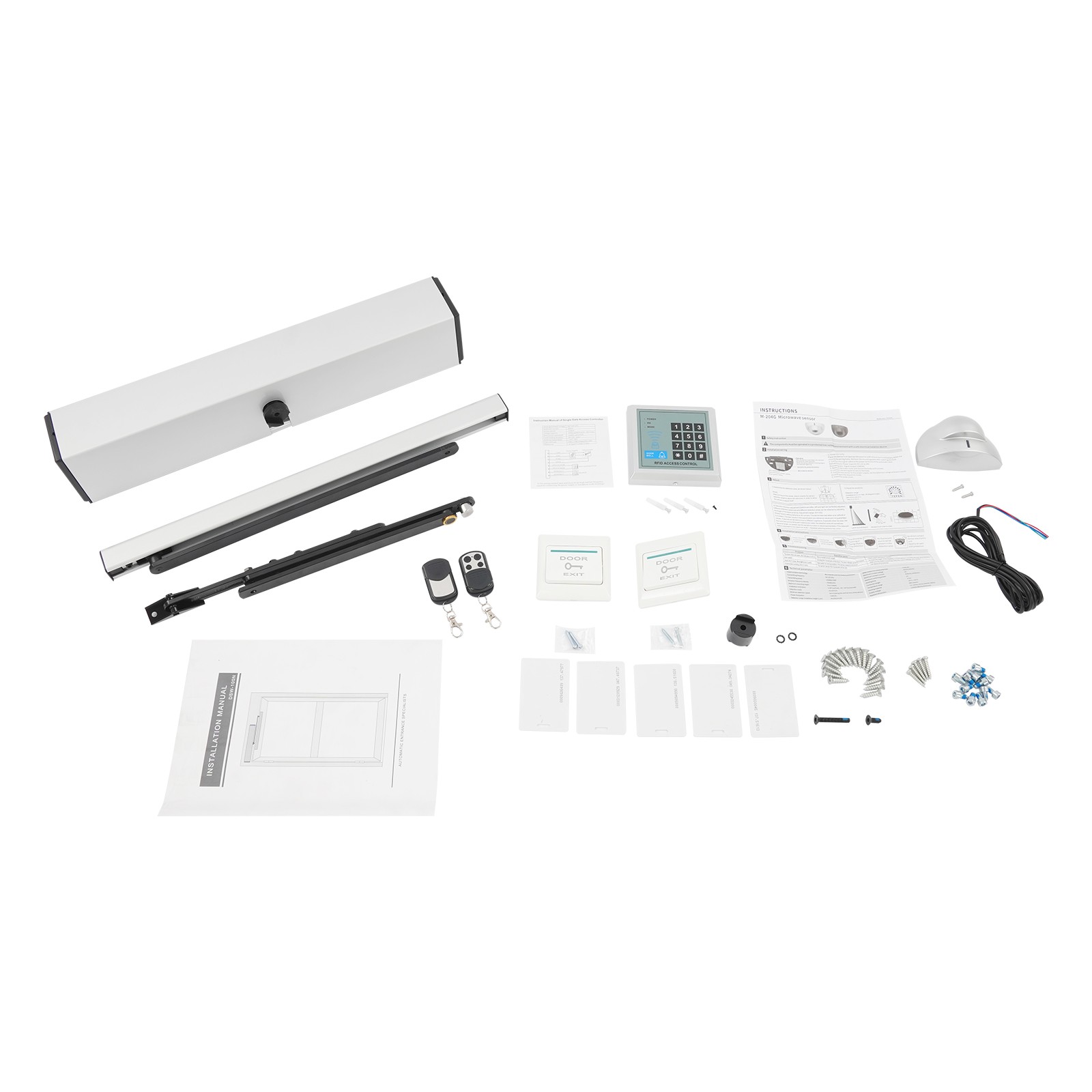 Automatic Swing Door Opener With Control Panel & Switches W/ Remote Controls