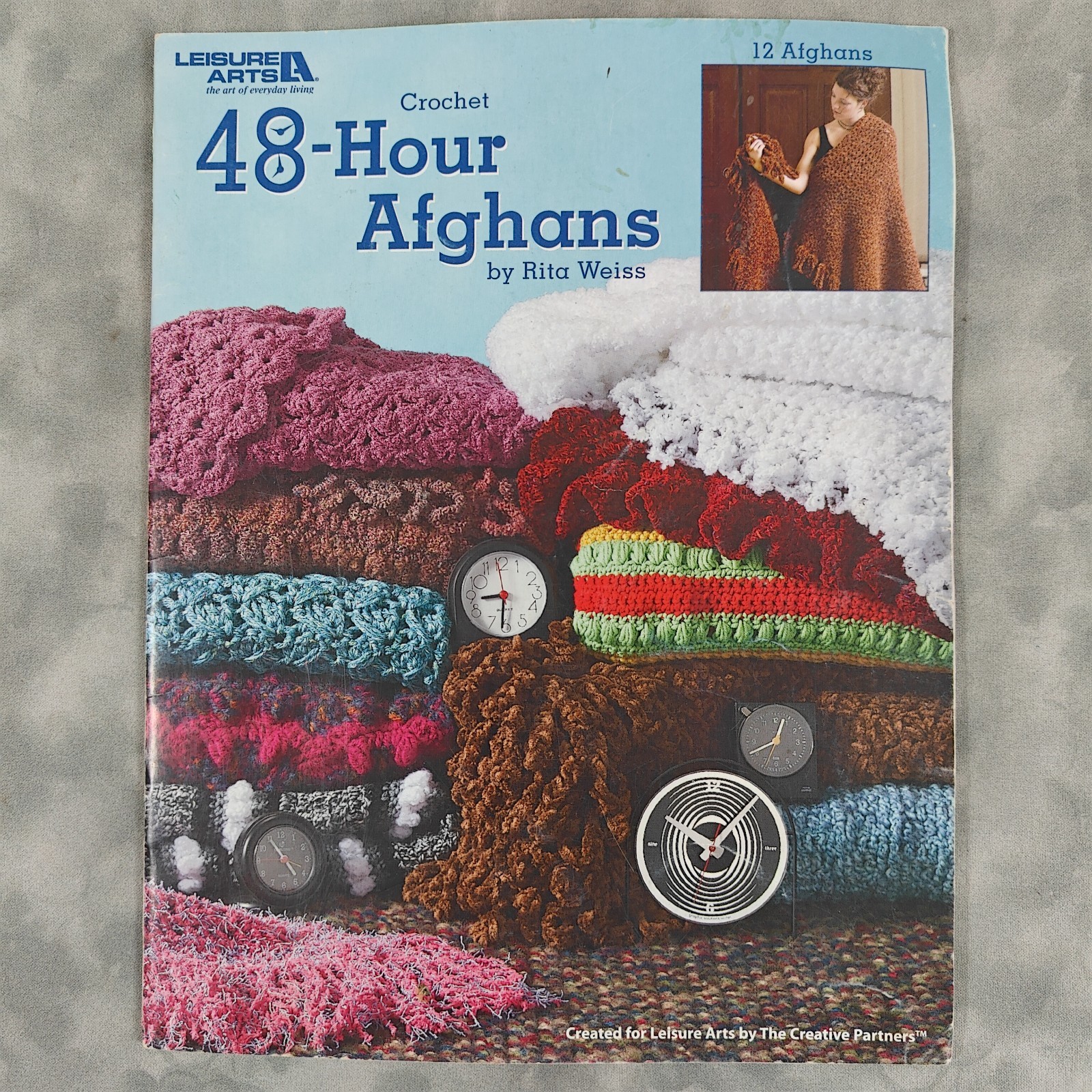 48-Hour Afghans Crochet Pattern Book Rita Weiss Leisure Arts