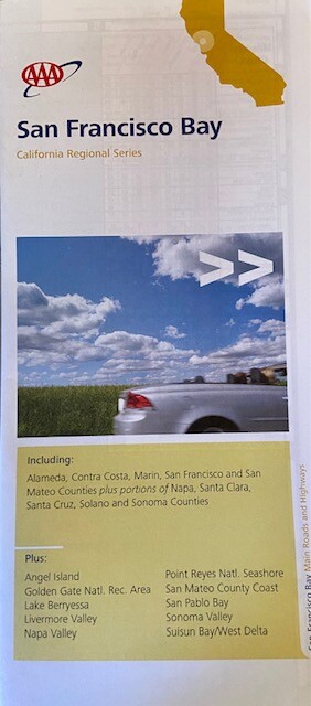 Map of San Francisco Bay, California by AAA Publishing