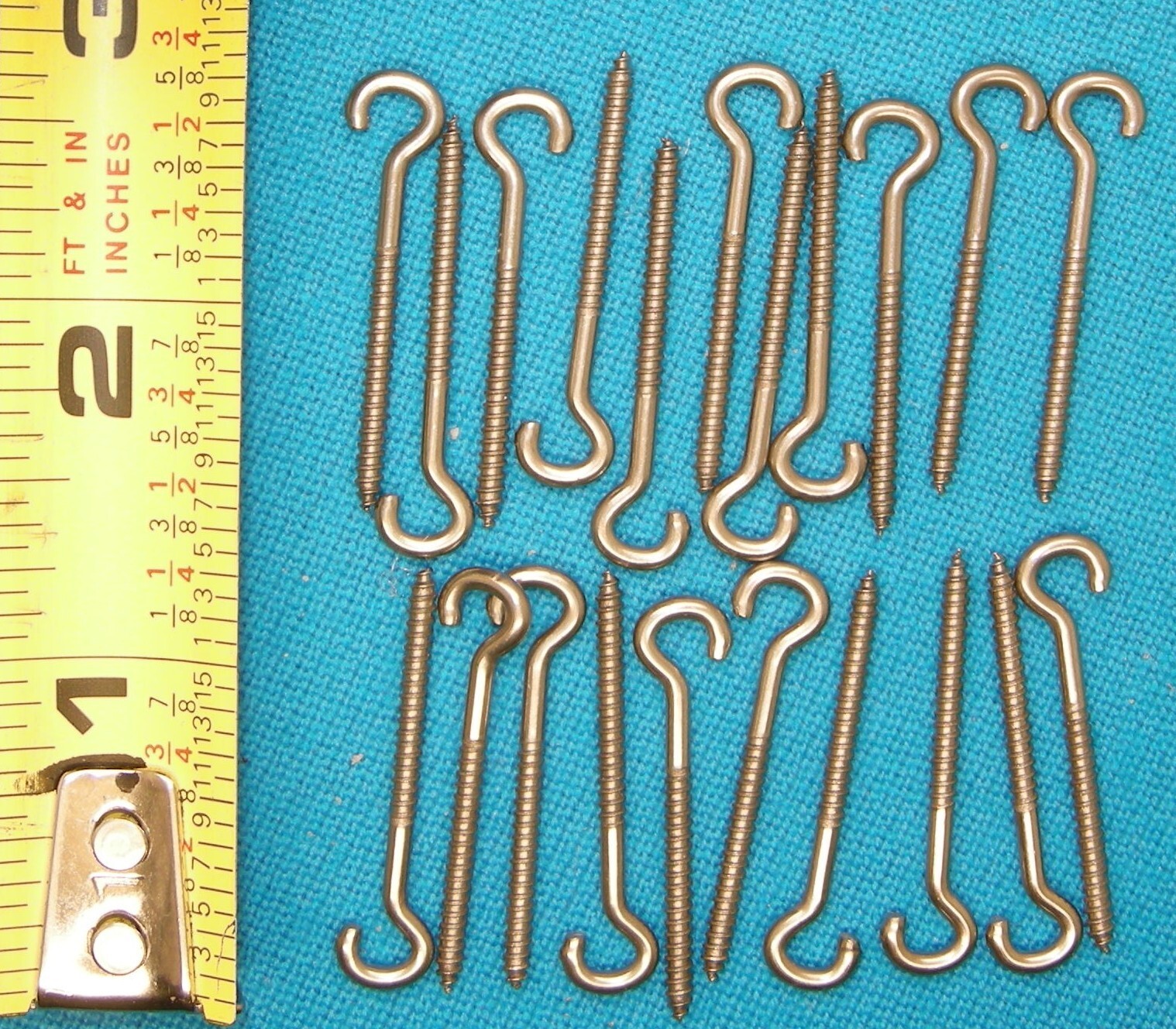 #9994 2-PACKAGES OF 20-1" OPEN screw eyes stainless steel for fishing lures NEW