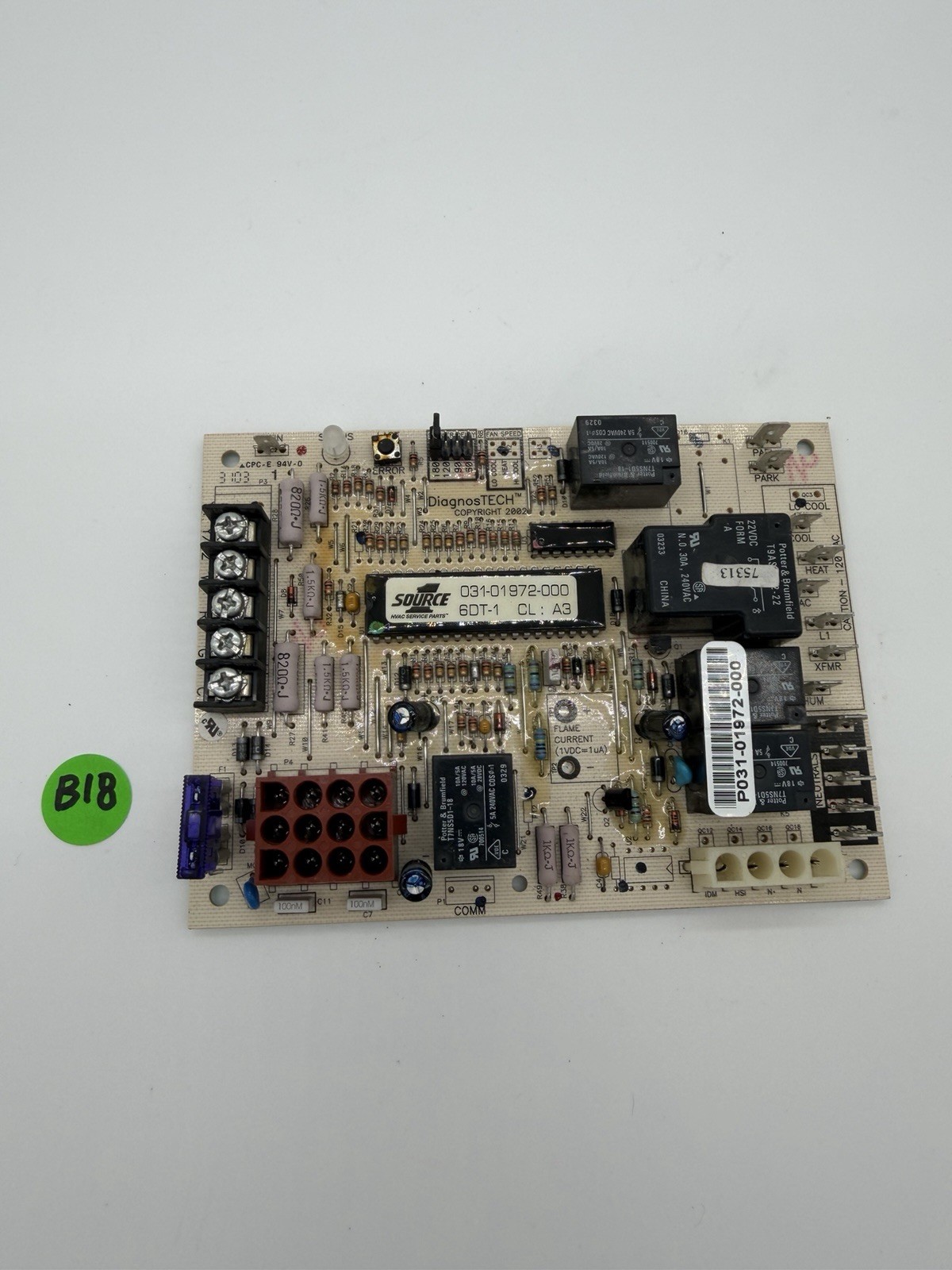 York Luxaire Coleman 031-01972-000 Furnace Control Board 6DT-1 CL:A6 used 🔥