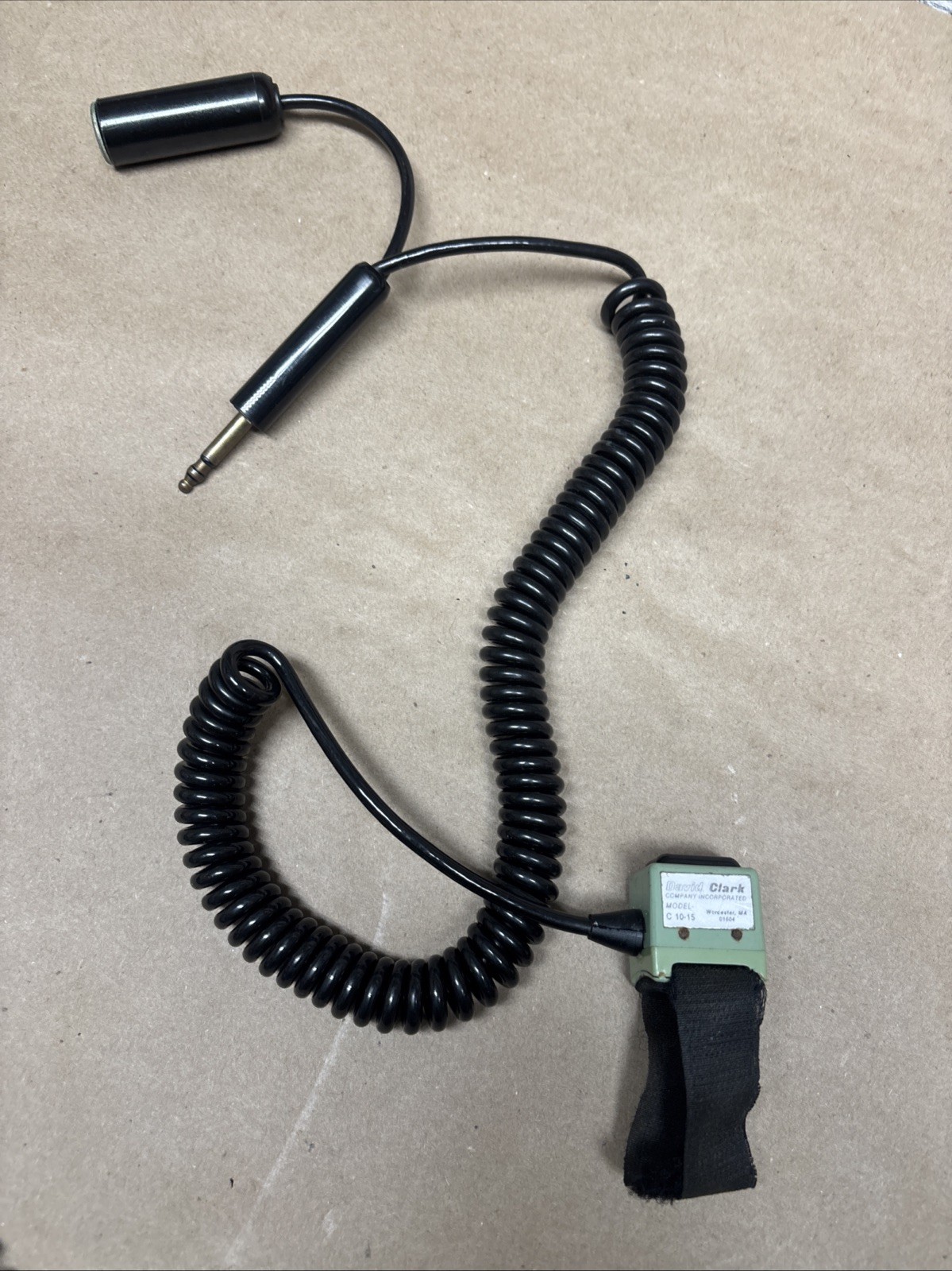 DAVID CLARK C10-15 PTT (Push To Talk) SWITCH Tested Good