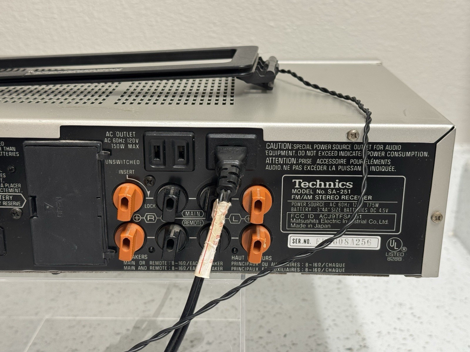 Technics SA-251 Quartz Synthesizer FM/AM Stereo Receiver-Working