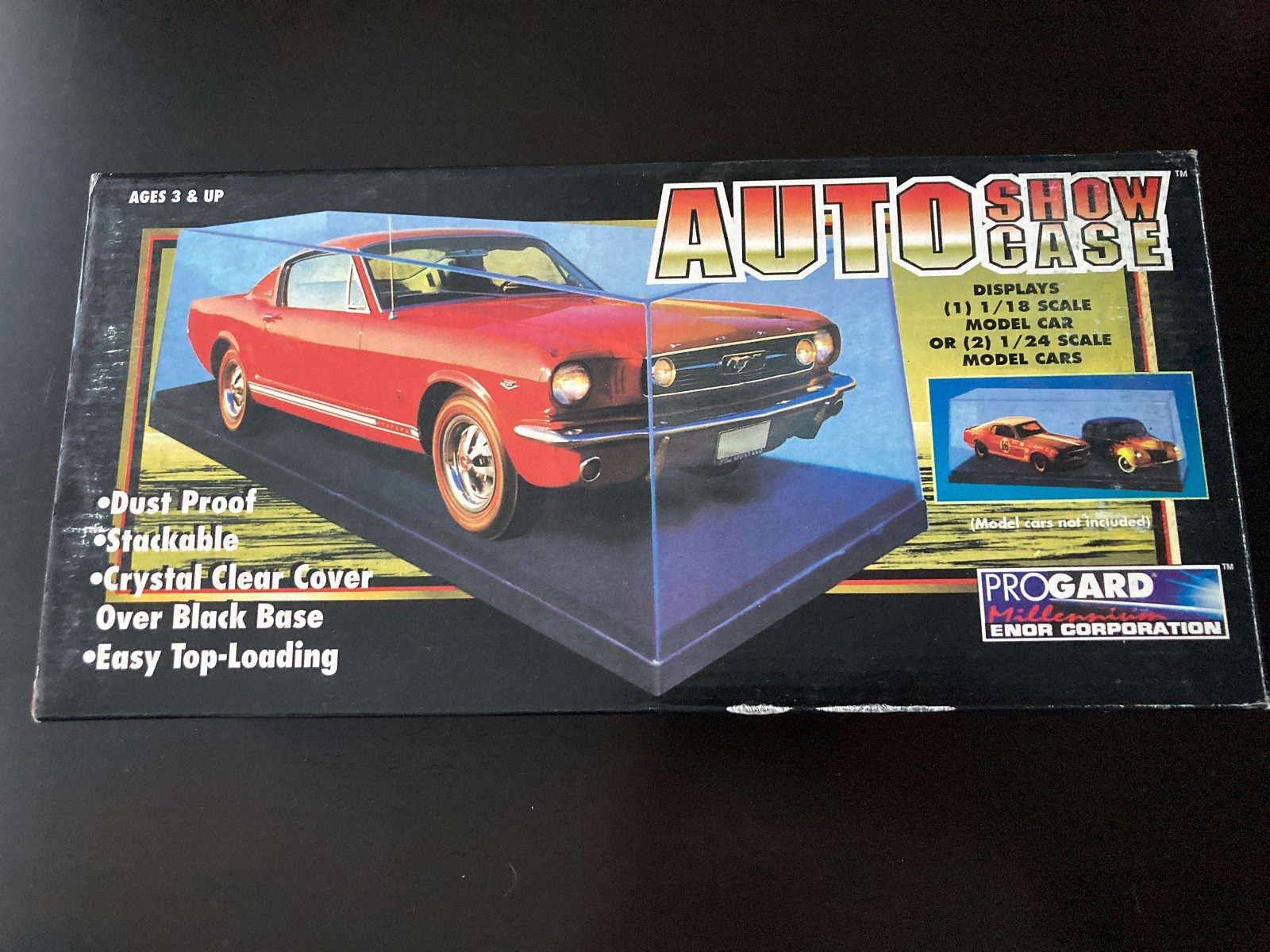 Vintage stackable PROGARD Auto Show acrylic clear Case Displays 1:18, 1:24 NIB#3