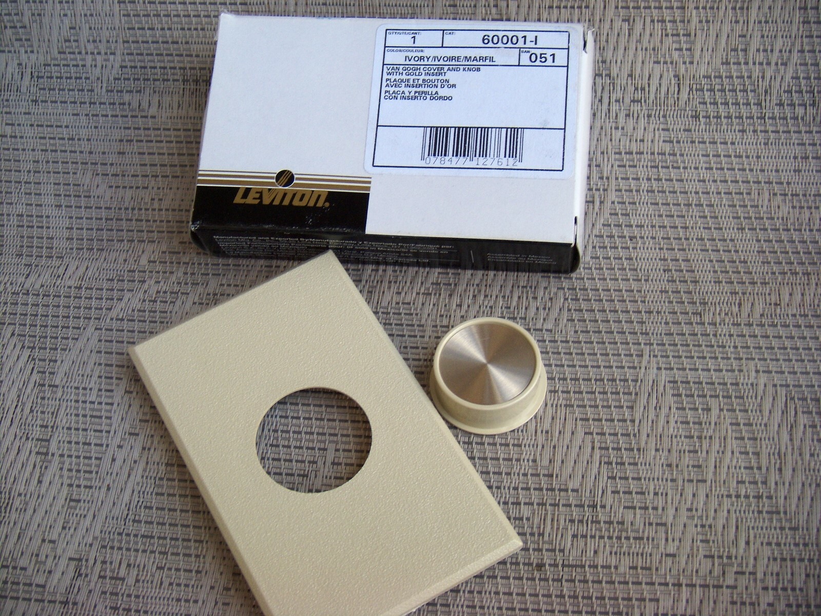 Leviton 60001-I Van Gogh  Ivory Cover & Knob  60800 , 61000