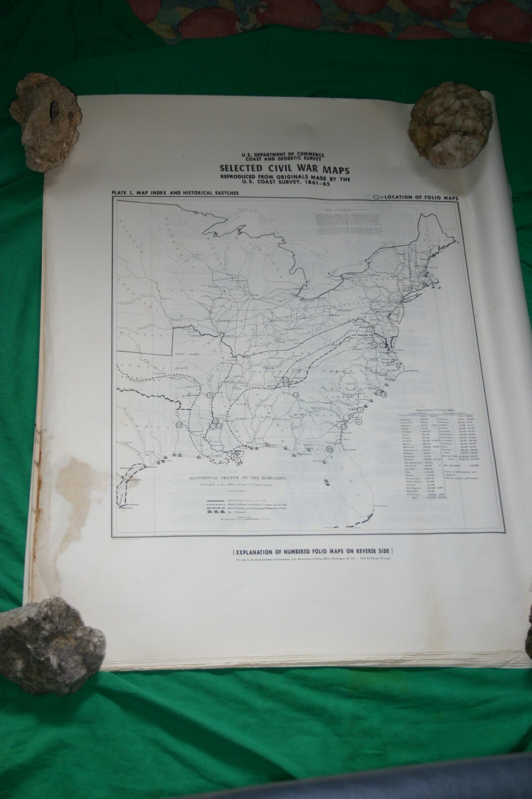 SELECTED CIVIL WAR MAPS ORIGINALS by US DEPARTMENT COMMERCE COAST SURVEY 1861