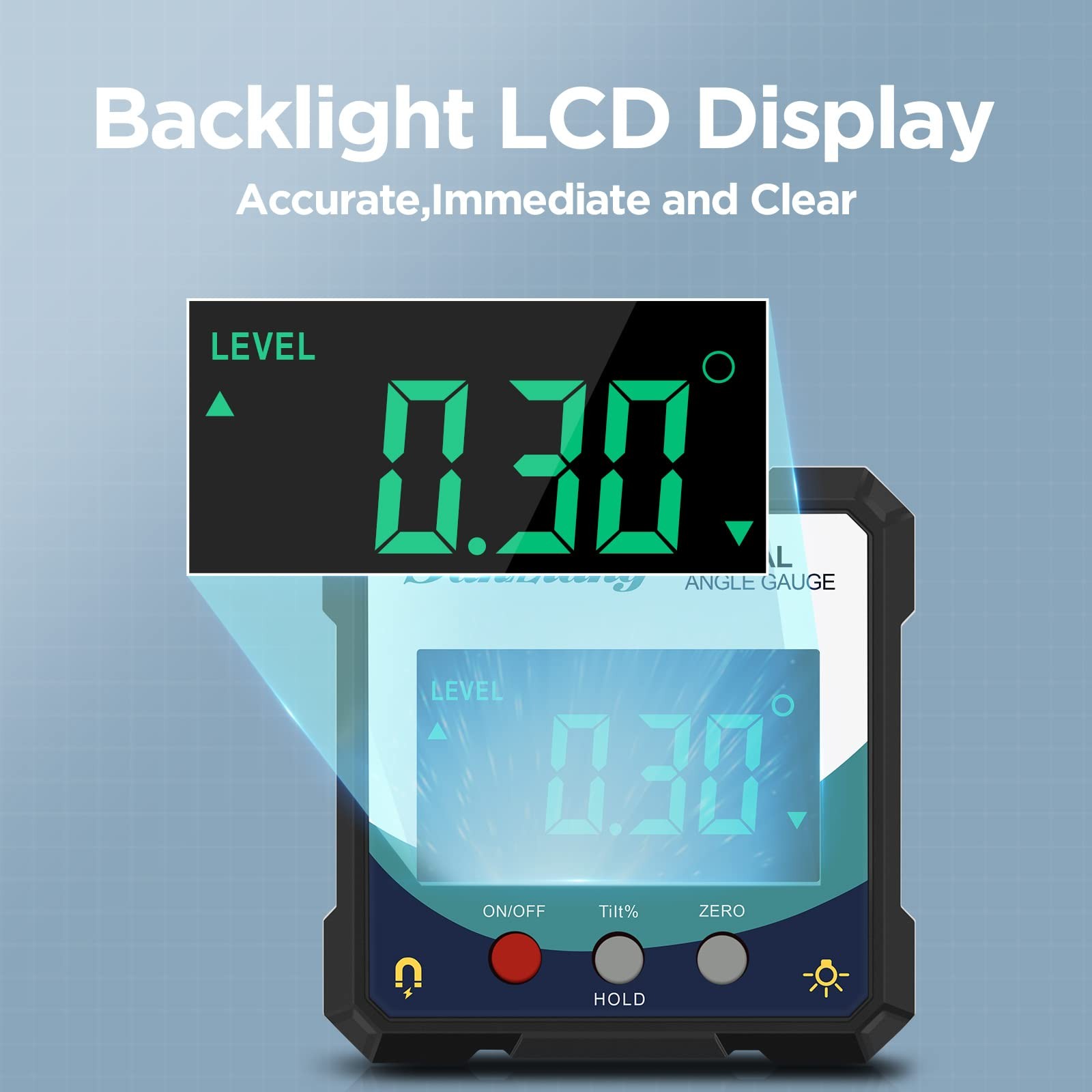 Digital Level Angle Gauge Meter Magnetic Electronic Level Angle Finder Tool P...