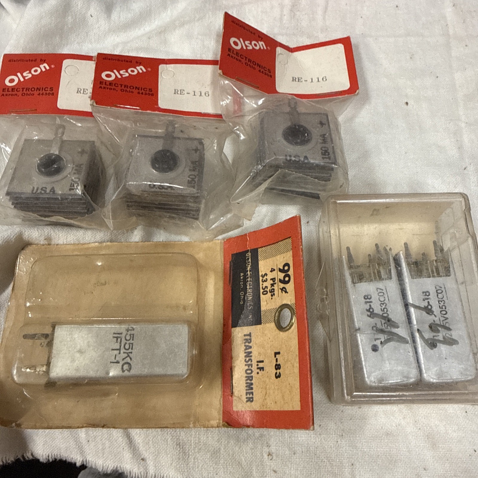 Olson Selenium Rectifiers (3) Olson/Ambassador I.F. Transformers. (3). NOS