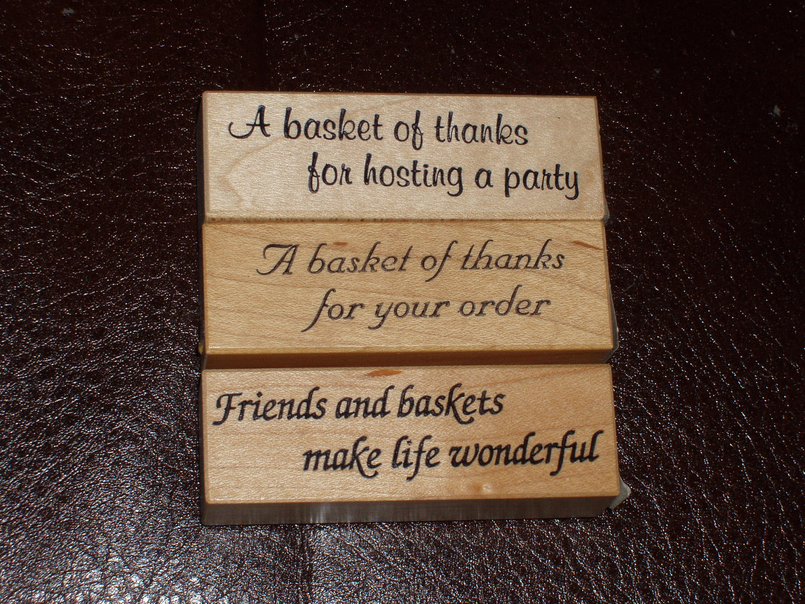 Stamps for baskets Longaberger hostess consultant