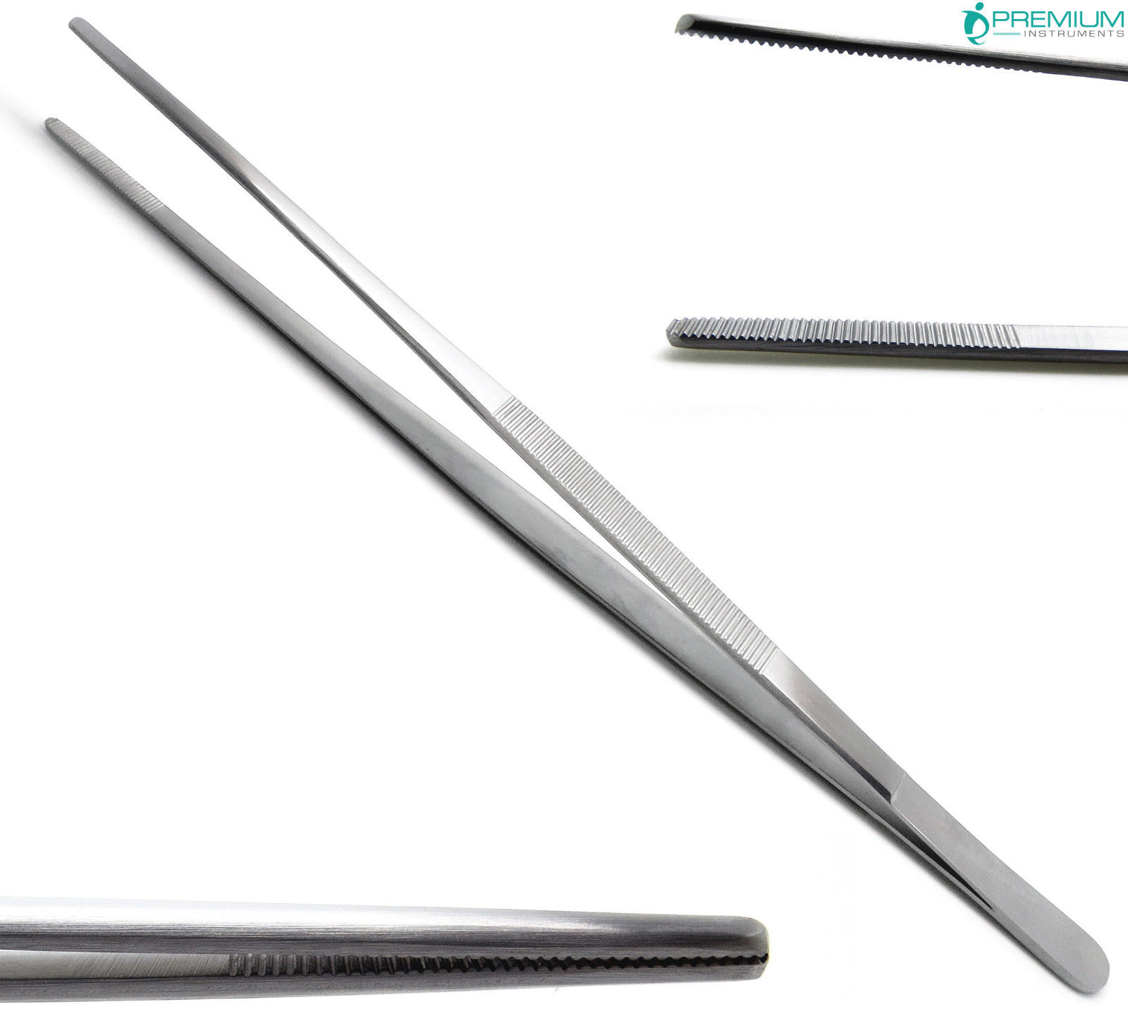 12" Dressing Tissue Forceps Tweezer Surgical Instrument Serrated Tip 3.5cm