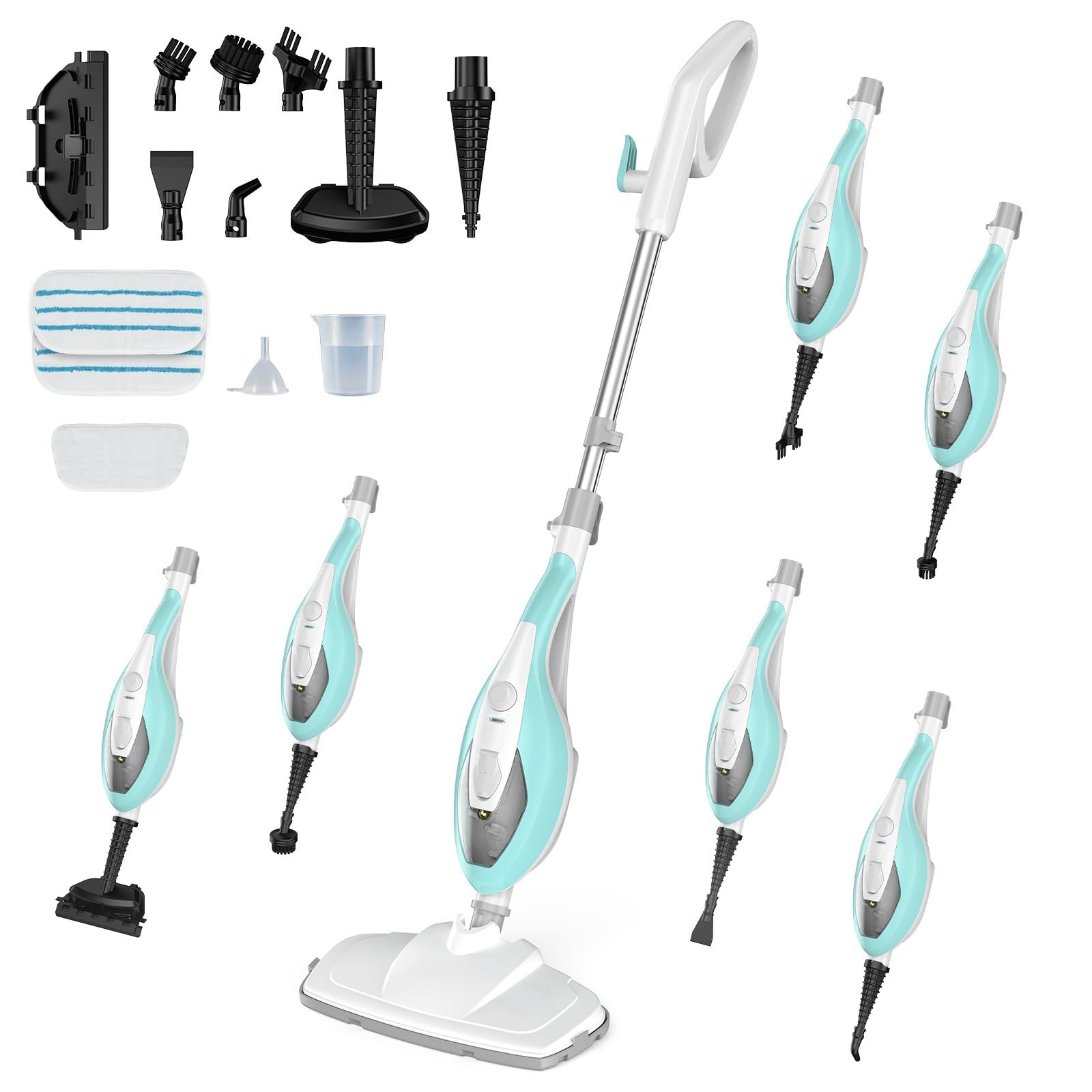 OLIXIS 10-in-1 Steam Mop, 1550W Detachable Handheld Steam Cleaner for Floor C...