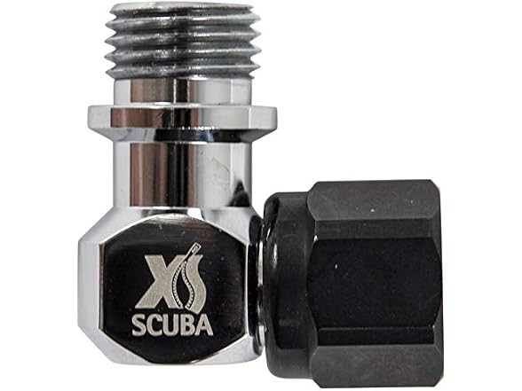 Xs Scuba 90¬∫ Right Angle "underarm" Low Pressure Adapter Black