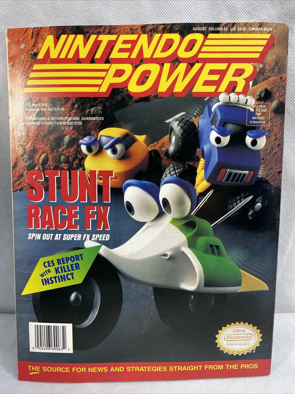 Nintendo Power Strategy Guide Vol.# 63 With The Incredible Hulk Poster & Cards!