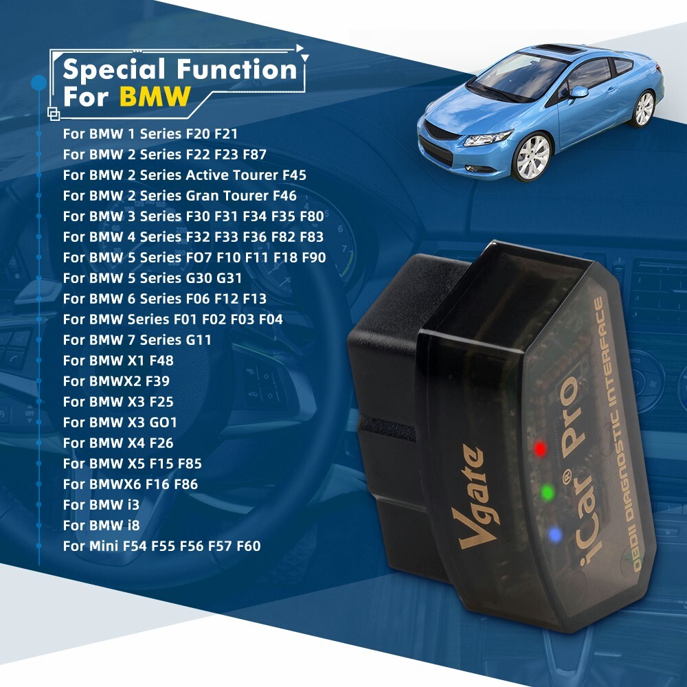 iCar Pro Bluetooth 4.0 OBD2 Diagnostic Scanner Tool Code Reader For Android IOS