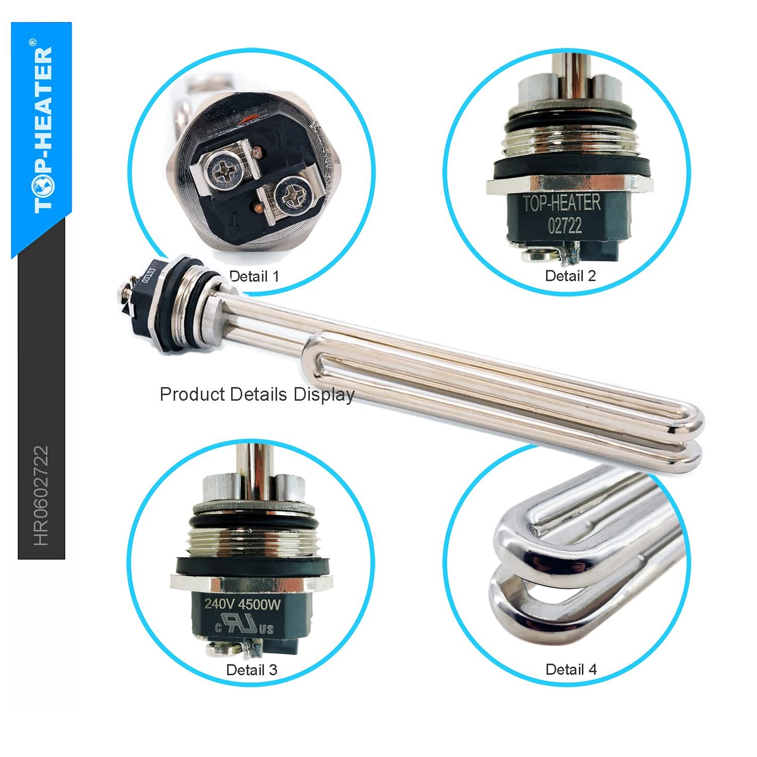 Water Heater Element Replacement 4500W 240VScrew-in Foldback Element 02722 by...