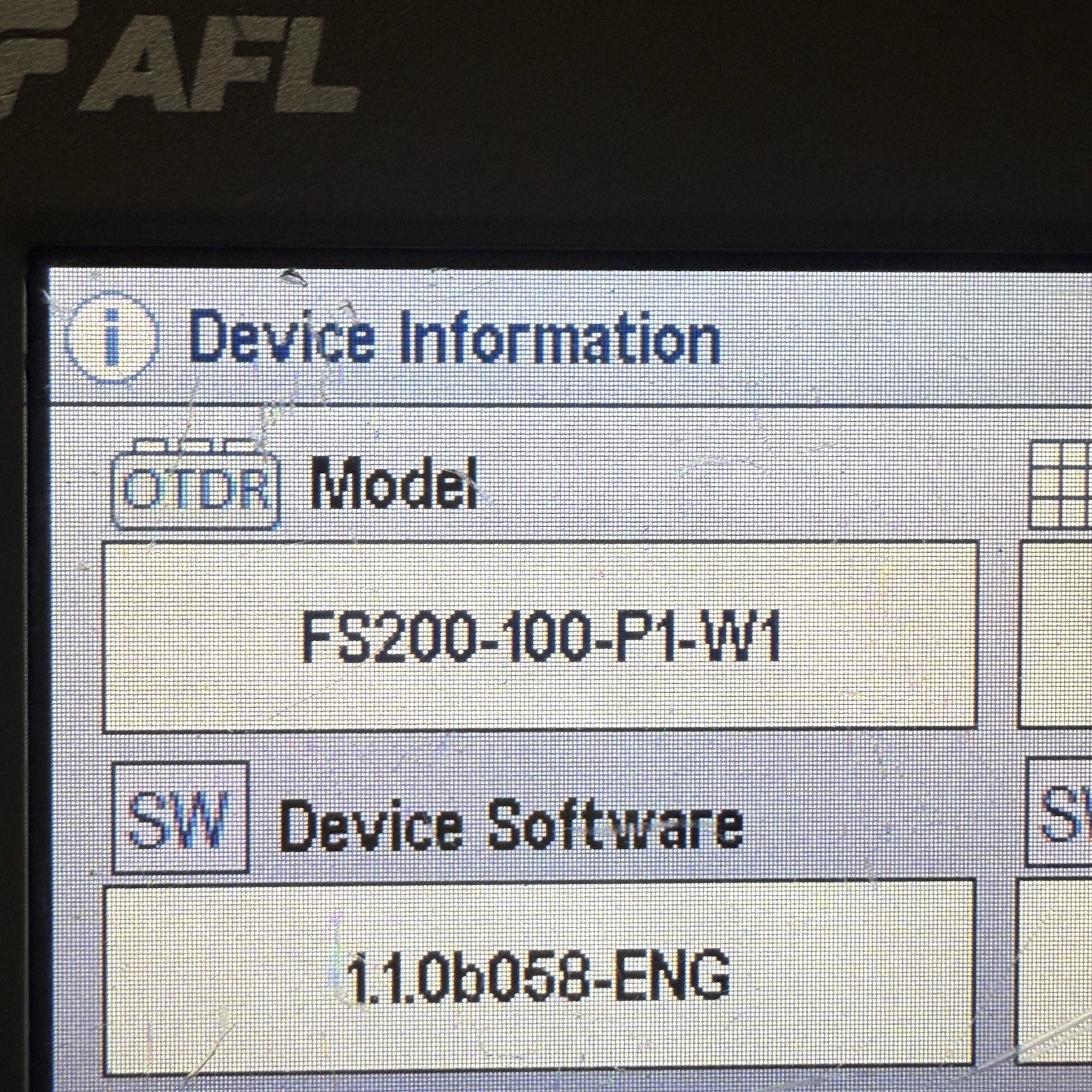 AFL FLEXSCAN FS200-100 SM OTDR