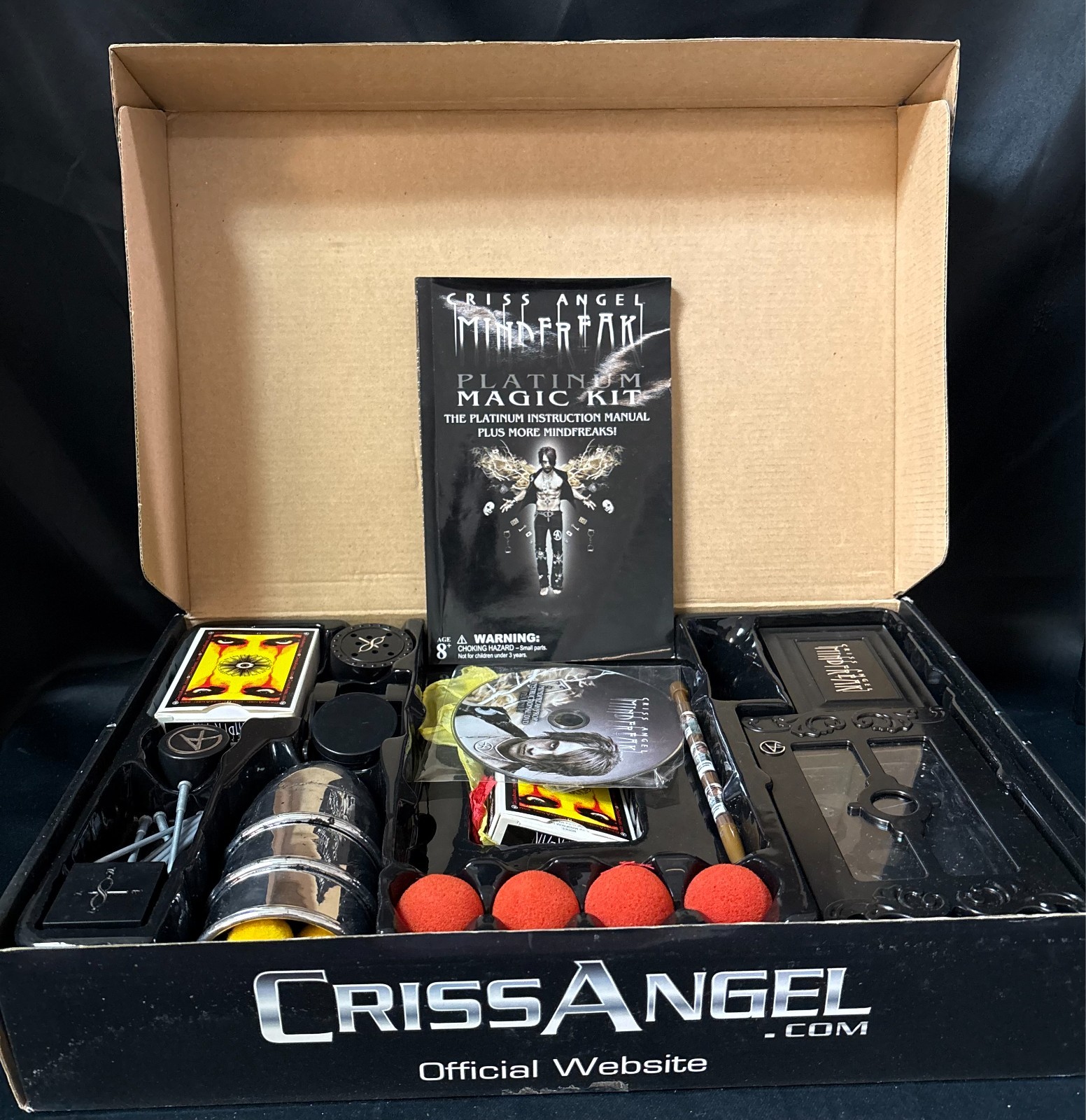 Criss Angel Platinum Magic Kit-Complete-Open Box-350 Magic Tricks