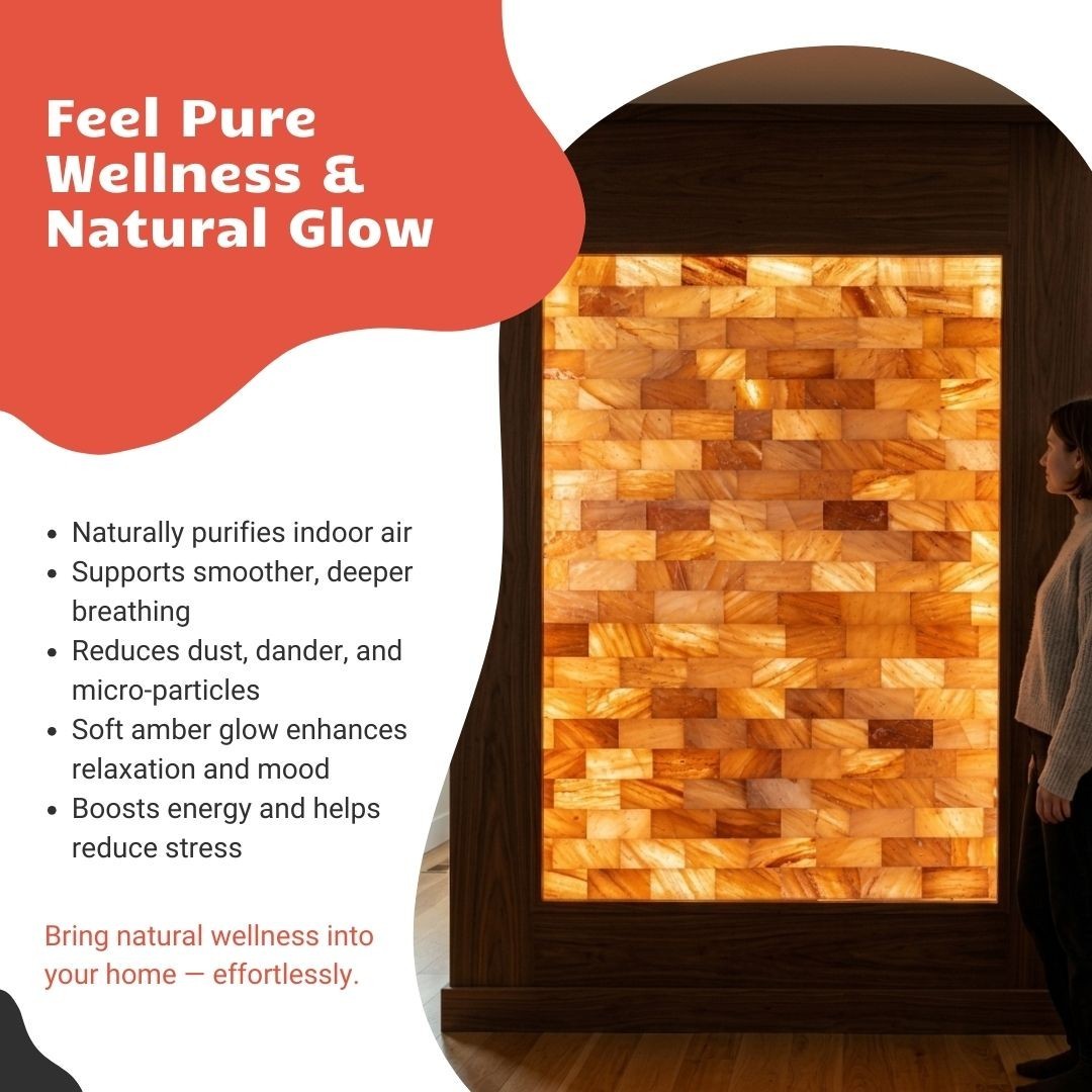28×40" All-in-One Salt Wall Panel Kit Include Bricks, Glue, LED, Map User Manual