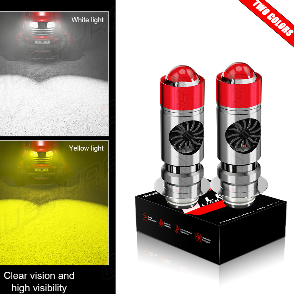 LED HEADLIGHTS FOR YAMAHA GRIZZLY 660, 400, 450, 350, 125 WHITE/YELLOW LED BULBS