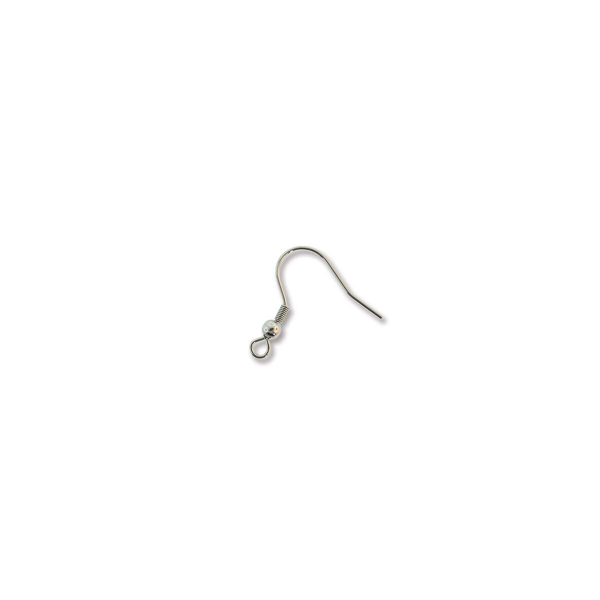 316L Stainless Steel 20mm Fishhook Ear Wires with 3mm Ball & Open Loop, 72 pcs