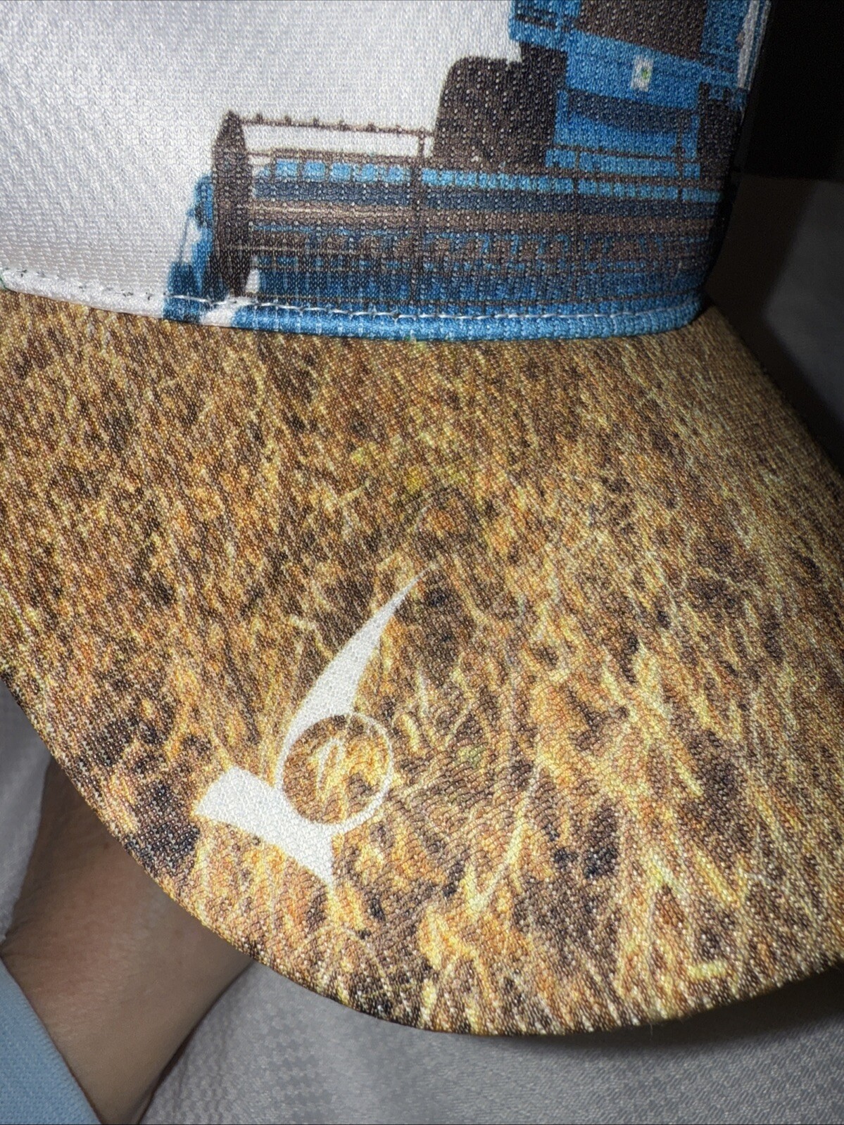 BEAN There Done That White Multicolor trucker Hat Cap Snapback green Mesh EUC