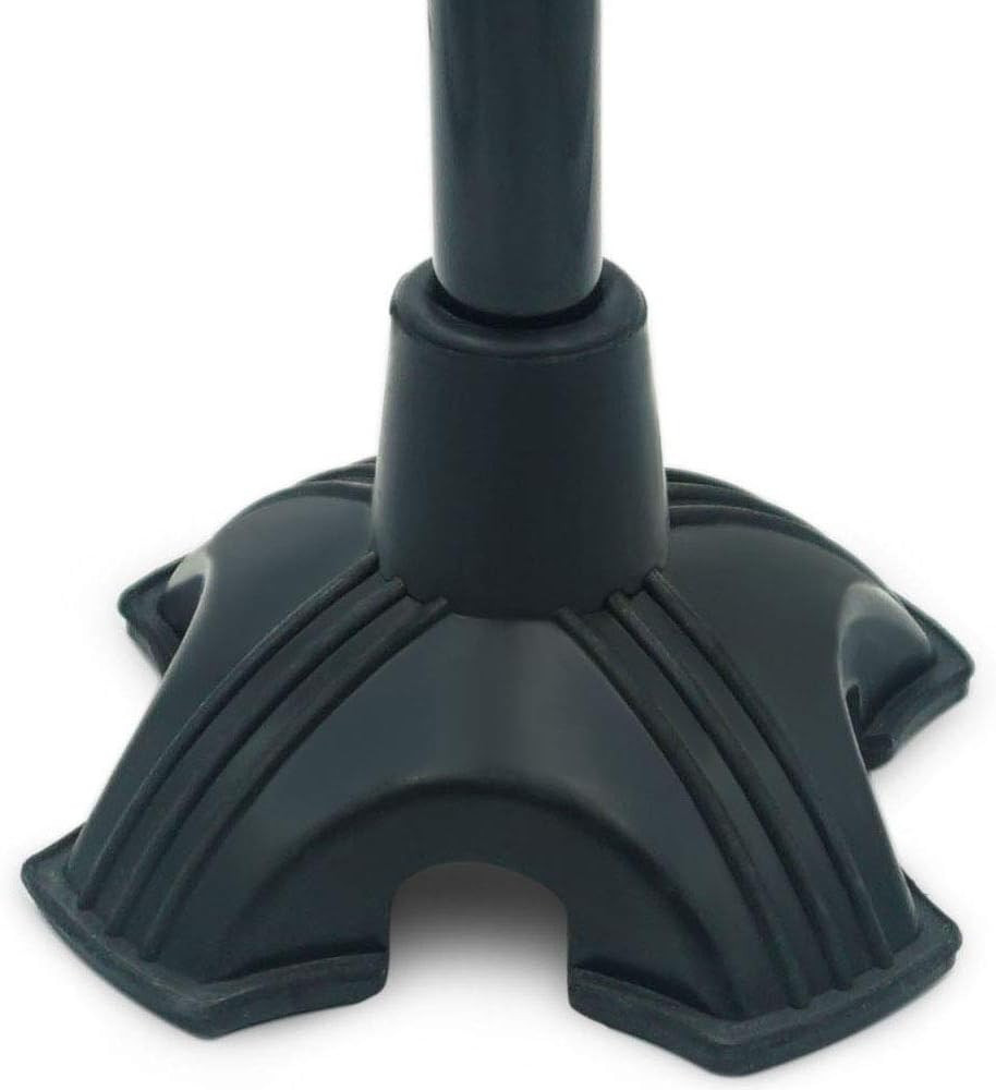 Cane Tip with Quad Support Rubber Foot for Walking Canes 3/4 Inch Shaft, Self-St