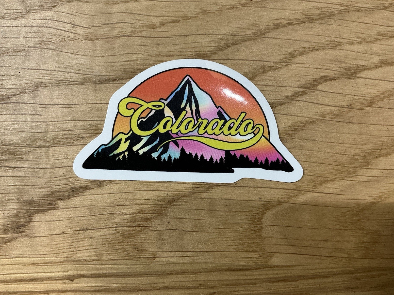 Colorado With Mountain Sticker Travel Decal