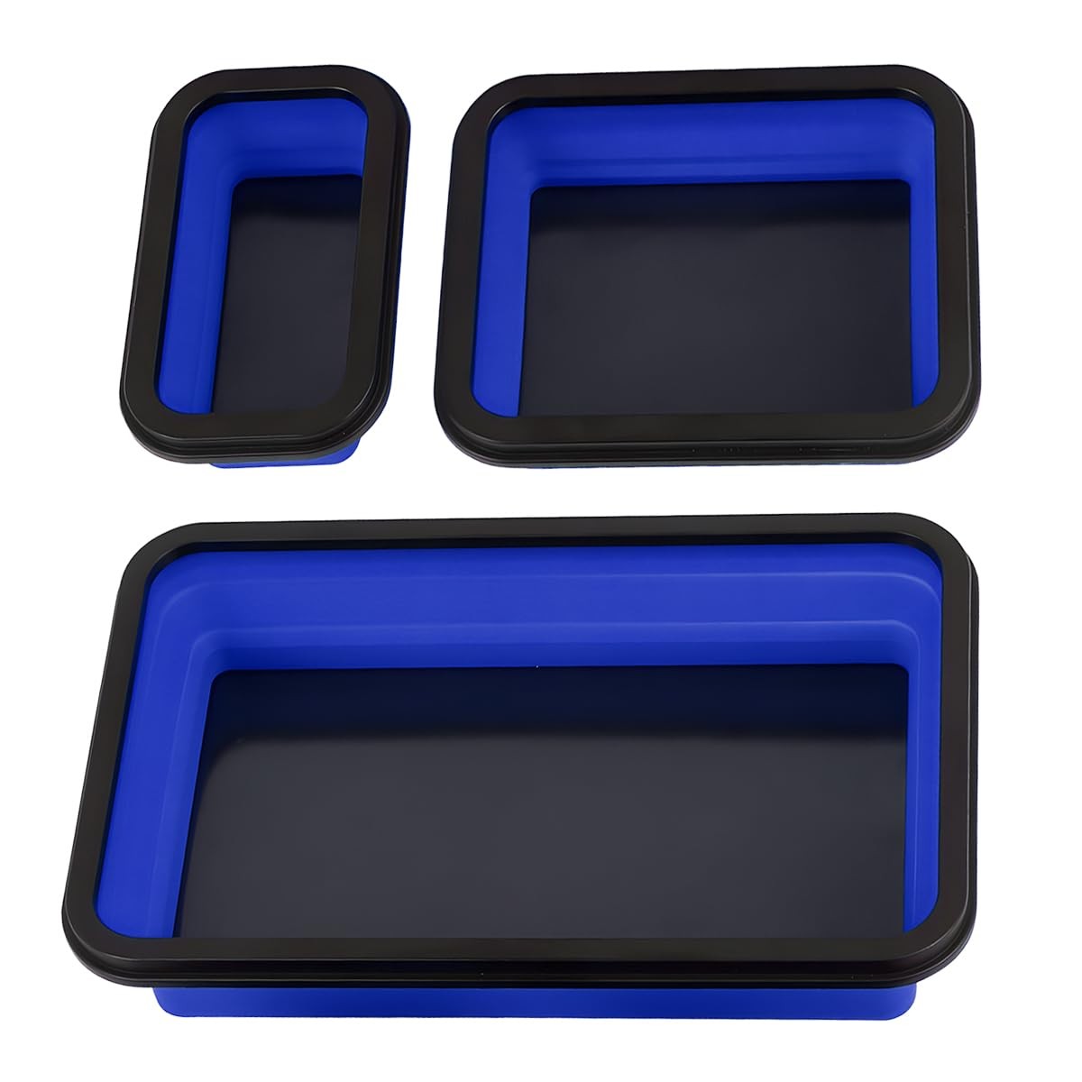3PCS Collapsible Magnetic Parts Tray Set, Silicone Foldable Magnetic Tool Tra...