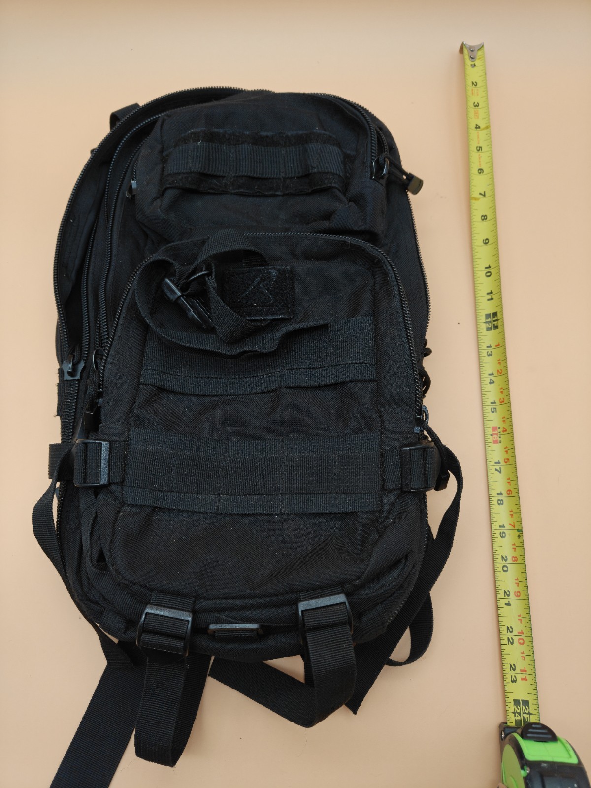 Rothco Medium Transport Tactical Backpack Black MOLLE Military Bug Out Hiking